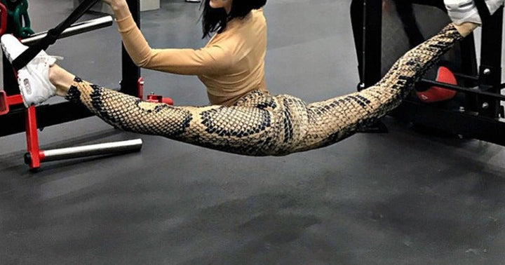 Realistic 3D Snakeskin Fashionable Print Fitness Yoga Leggings