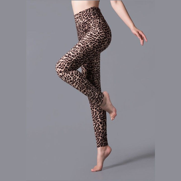 Big Cats Skin Patterns Brushed Printed High Waist Pants Yoga Leggings