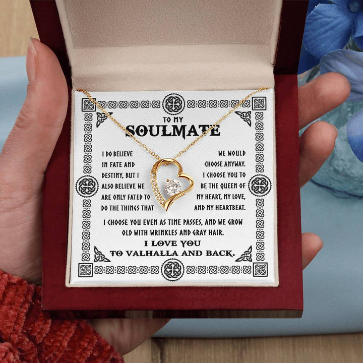 To My Soulmate, I choose you Even As Time Passes, Soulmate Gifts for Women Men, Anniversary Valentine Gift for Soulmate, Necklace For Wife From Husband, Birthday Gifts For Wife, Birthday Gifts For Soulmate, Wife Birthday Gift Ideas