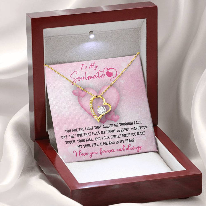 To My Soulmate You Are The Light Necklace Women Men Anniversary Valentine To Wife From Husband Birthday Gift Ideas Wedding New Baby