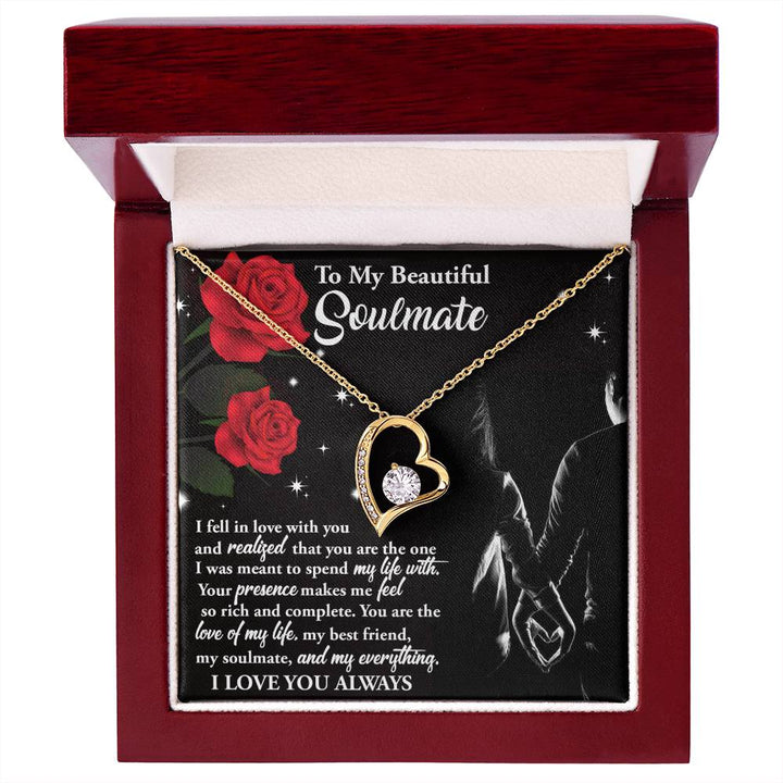 To My Beautiful Soulmate Love Of My Life Necklace Women Men Anniversary Valentine To Wife From Husband Birthday Gift Ideas Wedding New Baby