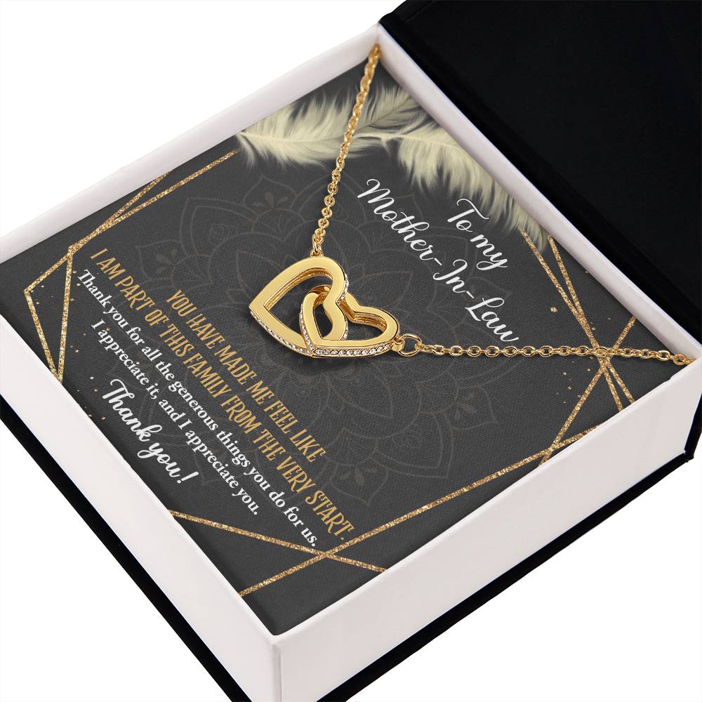 To My Mother In Law, you have made me feel I am part of this family from the very start, I appreciate it and appreciate you.