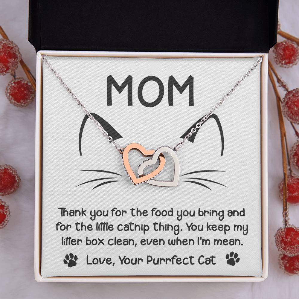To My Cat Mom from your Purrfect Cat, thanks for keeping my litter box clean, even when I'm mean