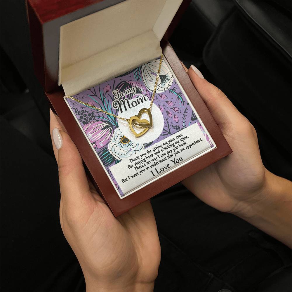 To My Mom thank you for giving me your eyes, for staying back and watching me shine, there's no way I can pay you back but I wanted you to understand that you are appreciated