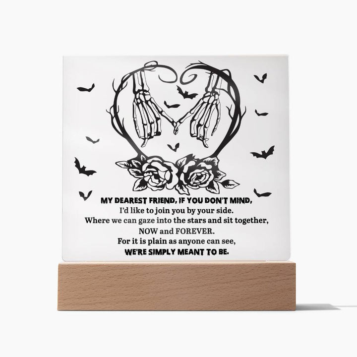 Halloween Decorative Plaques My Dearest Friend We're Simply meant to be One, My Soulmate, My Wife, My Husband, My Man