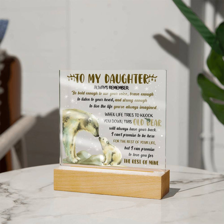 To My Daughter - bold enough to use your voice, brave enough to listen to your heart, strong enough to live the life you have always imagined, gift ideas, birthday, graduation, holiday greetings, xmas, new year, season greetings, thanksgiving