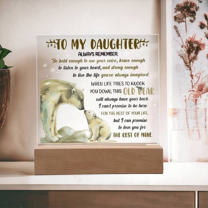 To My Daughter - bold enough to use your voice, brave enough to listen to your heart, strong enough to live the life you have always imagined, gift ideas, birthday, graduation, holiday greetings, xmas, new year, season greetings, thanksgiving