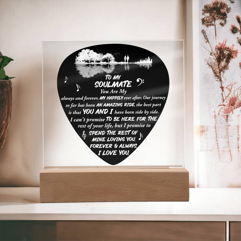 Acrylic Plaque Deco, Soulmate Gifts for Women Men, Anniversary Valentine Gift for Soulmate, Necklace For Wife From Husband, Birthday Gifts For Wife, Birthday Gifts For Soulmate, Wife Birthday Gift Ideas