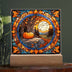 Huge Pumpkin in Sunset, thanksgiving, gift ideas, acrylic art, stained glass like look, xmas, Christmas