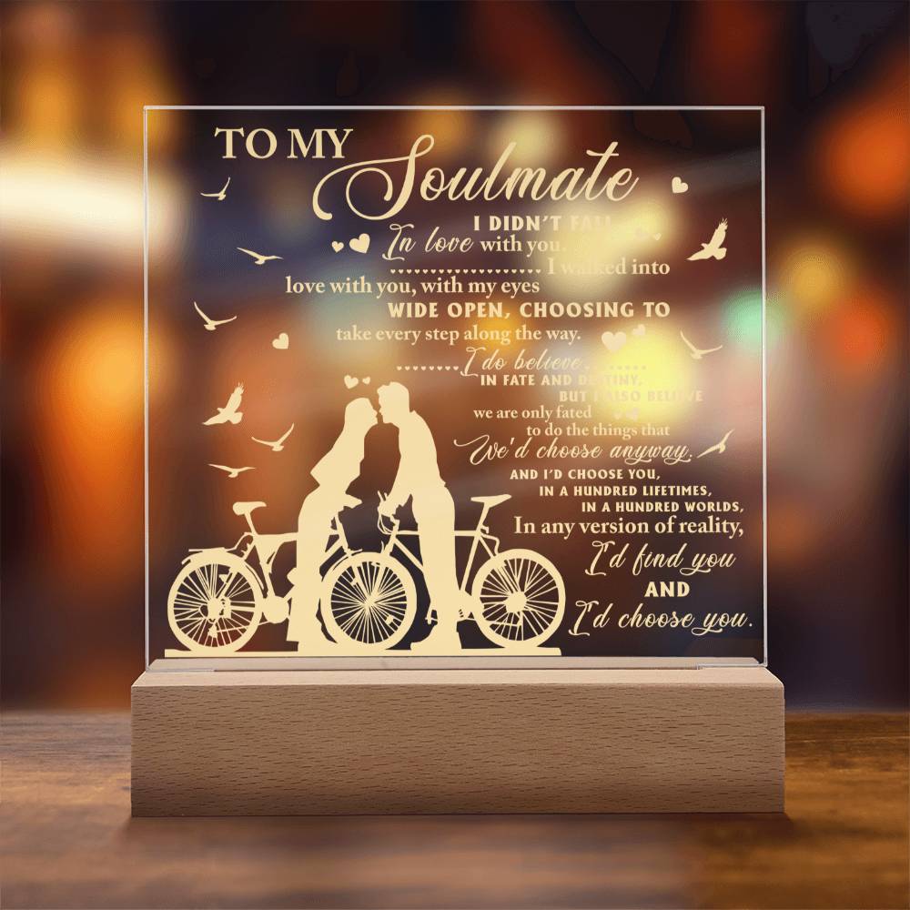 Acrylic Plaque Gifts, Soulmate Gifts for Women Men, Anniversary Valentine Gift for Soulmate, For Wife From Husband, Birthday Gifts For Wife, Birthday Gifts For Soulmate, Wife Birthday Gift Ideas