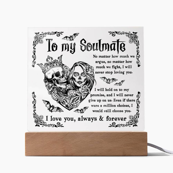 Halloween Decorative Plaque To My Soulmate﻿, A Million Choices I Would Still Choose you, my man, my woman, my husband, my wife, gift choices, acrylic