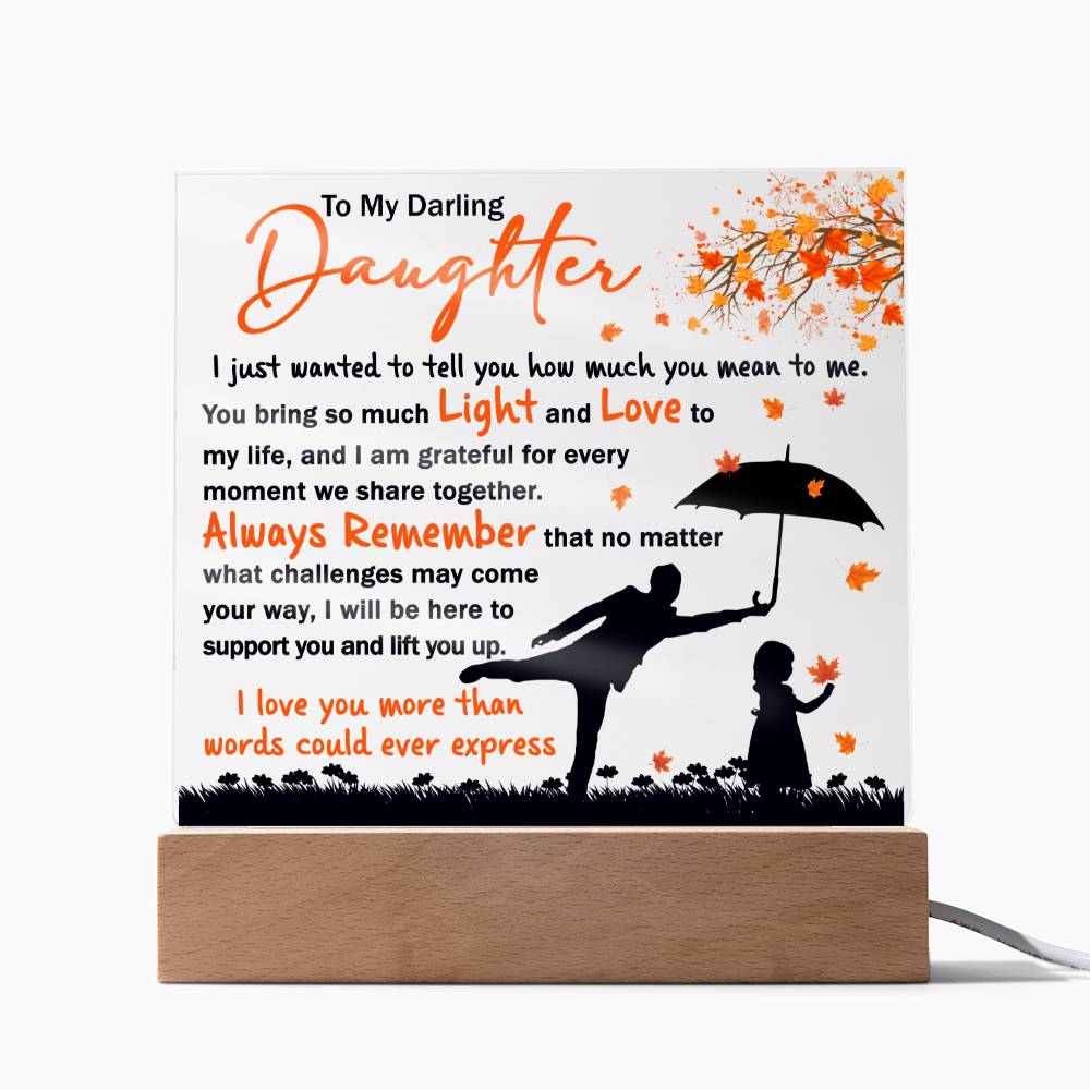Christmas decorative plaque, xmas, gift ideas to my darling daughter, I love you more than words could ever express