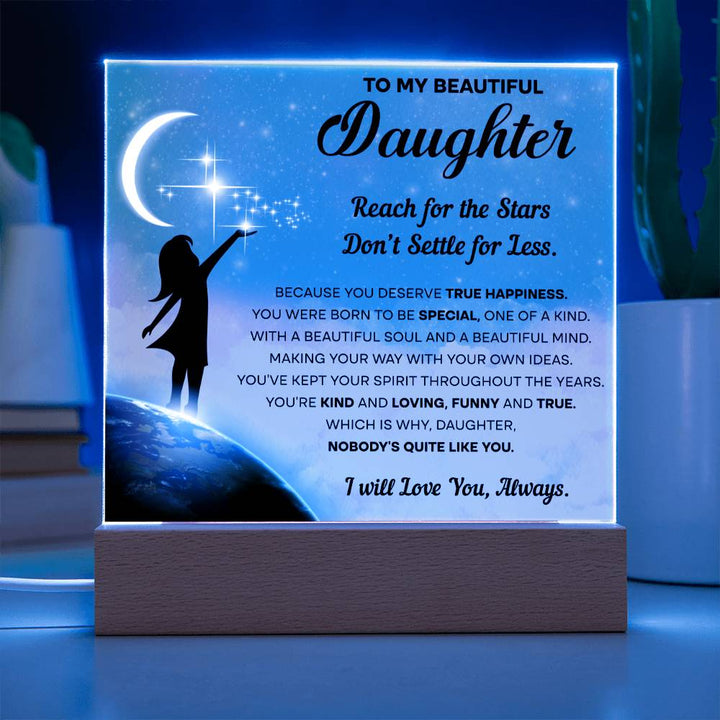 To My Daughter Reach for the stars, gift ideas, and thanksgiving