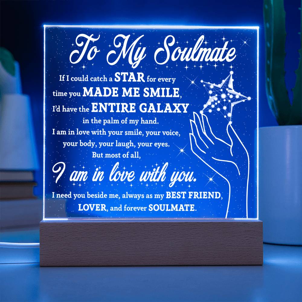 Acrylic Plaque Gifts, Soulmate Gifts for Women Men, Anniversary Valentine Gift for Soulmate, Necklace For Wife From Husband, Birthday Gifts For Wife, Birthday Gifts For Soulmate, Wife Birthday Gift Ideas