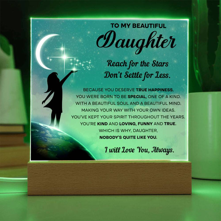 To My Daughter Reach for the stars, gift ideas, and thanksgiving