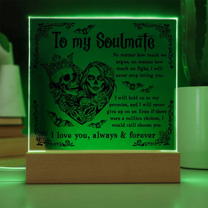 Halloween Decorative Plaque To My Soulmate﻿, A Million Choices I Would Still Choose you, my man, my woman, my husband, my wife, gift choices, acrylic