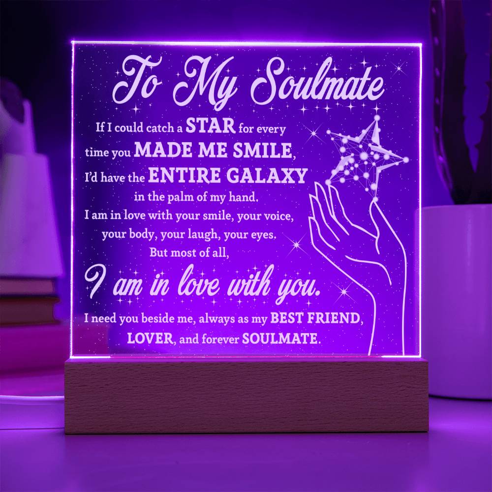 Acrylic Plaque Gifts, Soulmate Gifts for Women Men, Anniversary Valentine Gift for Soulmate, Necklace For Wife From Husband, Birthday Gifts For Wife, Birthday Gifts For Soulmate, Wife Birthday Gift Ideas