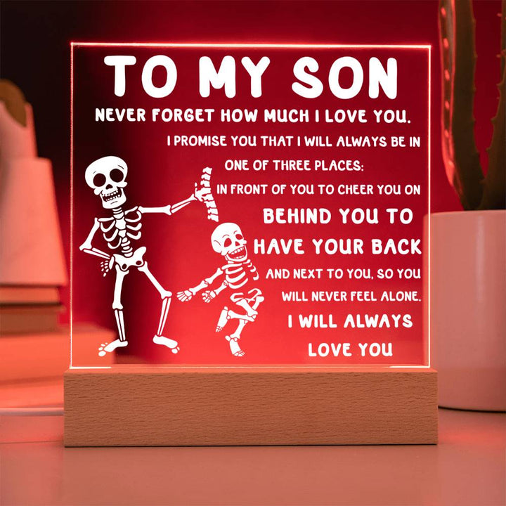 Halloween Decorative Plaques To My Son,  I'm infront o cheer you, behind you to have your back, next to you so you never feel alone, gift ideas