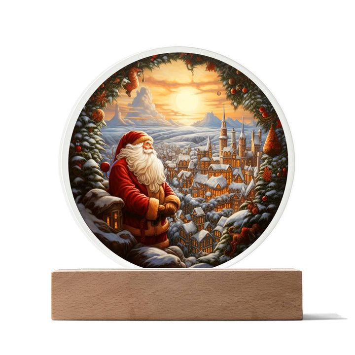 Santa Claus Overlooking Town, Gift Ideas, Xmas, Christmas, Celebrations, Parties
