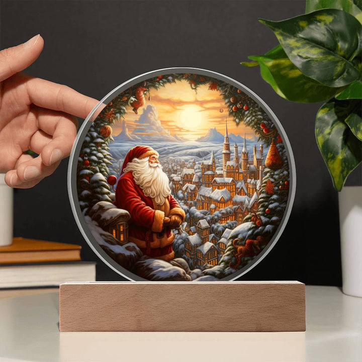 Santa Claus Overlooking Town, Gift Ideas, Xmas, Christmas, Celebrations, Parties