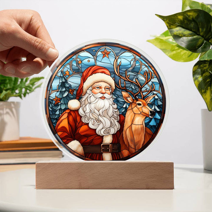 Santa with Reindeer, xmas, Christmas, ho ho ho, thanksgiving, gift ideas