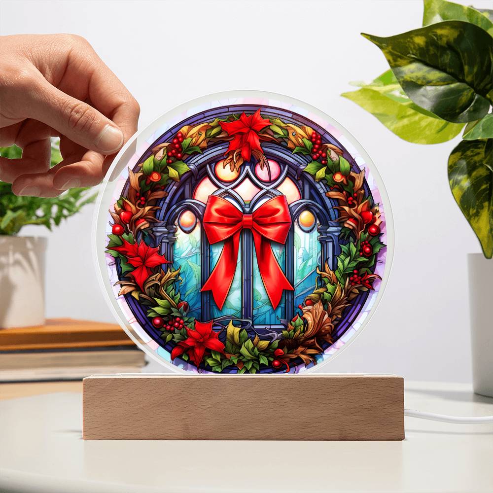3D Acrylic﻿ Painting Decorative Plaque Christmas Wreath Gift Ideas For Family Colleagues Friends Neighbours