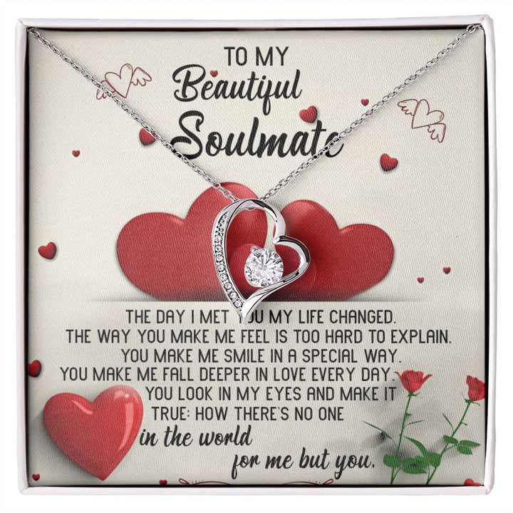 My Beautiful Soulmate Forever Necklace, Soulmate Gifts for Women Men, Anniversary Valentine Gift for Soulmate, Necklace For Wife From Husband, Birthday Gifts For Wife, Birthday Gifts For Soulmate, Wife Birthday Gift Ideas, Wedding, New Baby