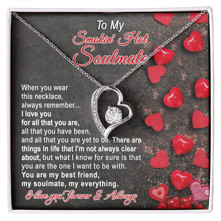My Smoking Hot Soulmate Forever Necklace, Soulmate Gifts for Women Men, Anniversary Valentine Gift for Soulmate, Necklace For Wife From Husband, Birthday Gifts For Wife, Birthday Gifts For Soulmate, Wife Birthday Gift Ideas, Wedding, New Baby