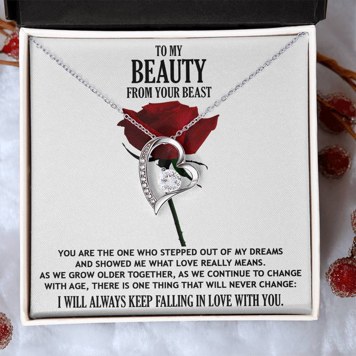 To My Beauty From Your Beast Necklace Soulmate Women Men Anniversary Valentine To Wife From Husband Birthday Gift Ideas Wedding New Baby