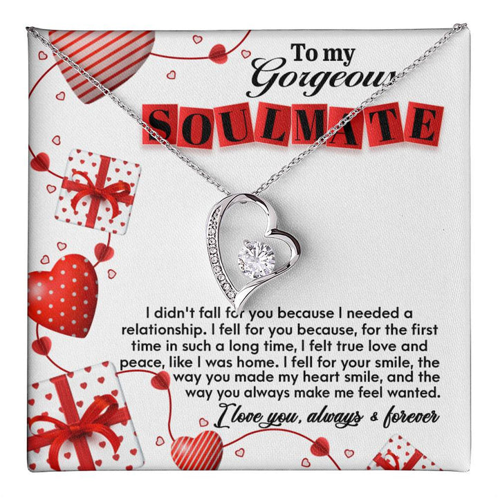 My Gorgeous Soulmate Forever Necklace, Soulmate Gifts for Women Men, Anniversary Valentine Gift for Soulmate, Necklace For Wife From Husband, Soulmate Gifts, Birthday Gifts For Wife, Birthday Gifts For Soulmate, Wife Birthday Gift Ideas, Wedding, New Baby