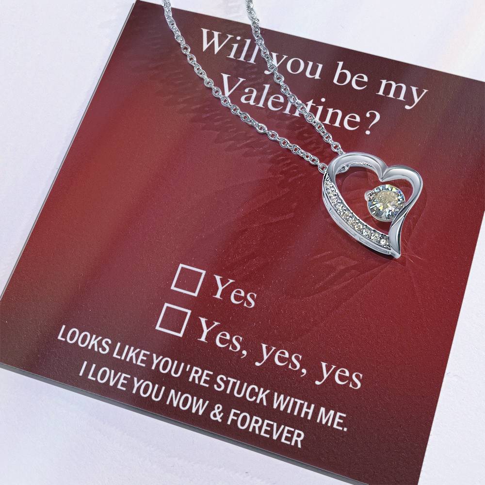 Be My Valentine? Forever Necklace for My Soulmate, Gifts for Women Men, Anniversary Valentine's Gift for Soulmate, Necklace For Wife From Husband, Birthday Gifts For Wife, Birthday Gifts For Soulmate, Wife Birthday Gift Ideas, Wedding, New Baby