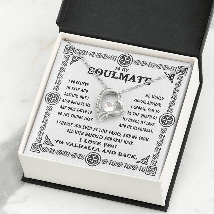 To My Soulmate, I choose you Even As Time Passes, Soulmate Gifts for Women Men, Anniversary Valentine Gift for Soulmate, Necklace For Wife From Husband, Birthday Gifts For Wife, Birthday Gifts For Soulmate, Wife Birthday Gift Ideas