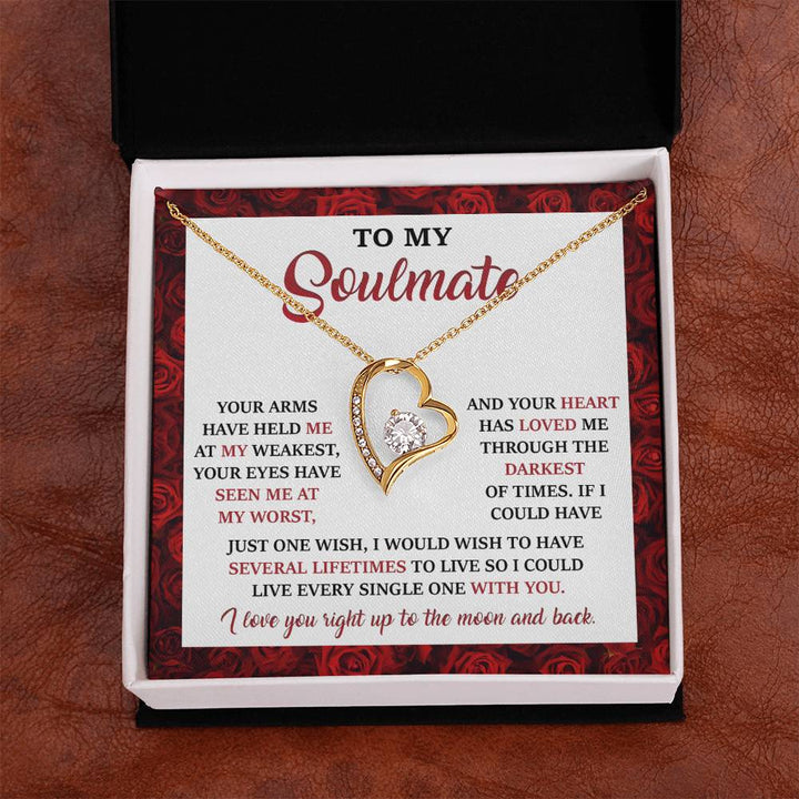 To My Soulmate Wish Several Lifetimes With You Necklace Women Men Anniversary Valentine To Wife From Husband Birthday Gift Ideas Wedding New Baby
