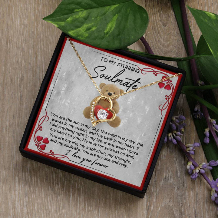 To My Stunning My Soulmate, I Gave My Heart To You, Soulmate Gifts for Women Men, Anniversary Valentine Gift for Soulmate, Necklace For Wife From Husband, Birthday Gifts For Wife, Birthday Gifts For Soulmate, Wife Birthday Gift Ideas, Wedding, New Baby