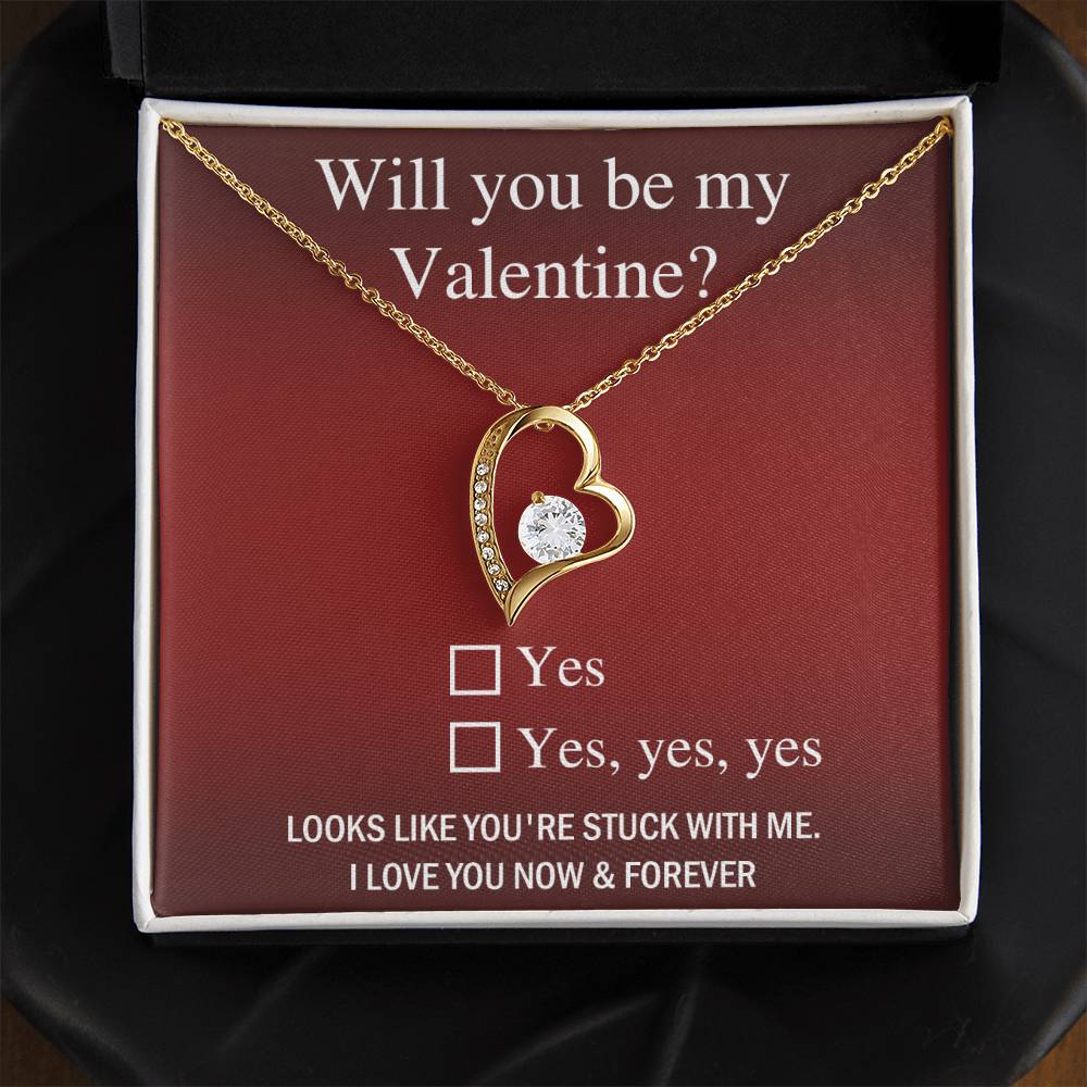 Be My Valentine? Forever Necklace for My Soulmate, Gifts for Women Men, Anniversary Valentine's Gift for Soulmate, Necklace For Wife From Husband, Birthday Gifts For Wife, Birthday Gifts For Soulmate, Wife Birthday Gift Ideas, Wedding, New Baby