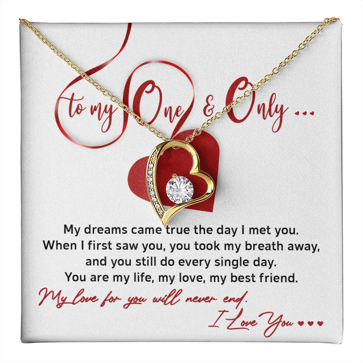To My One And Only Soulmate Necklace Women Men Anniversary Valentine To Wife From Husband Birthday Gift Ideas Wedding New Baby