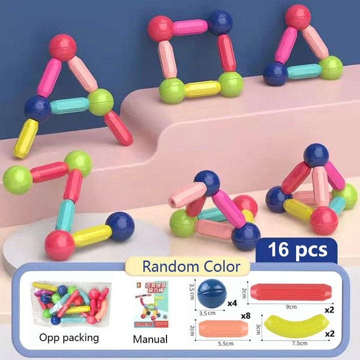 Unlock Your Child's Creativity and Problem-Solving Skills with our Magnetic Building Blocks: The Perfect Playful Learning Tool for Young Minds