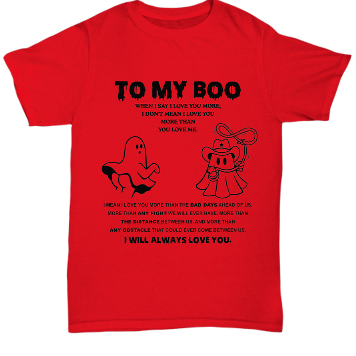 Halloween TShirt -  To My Boo: Love You More