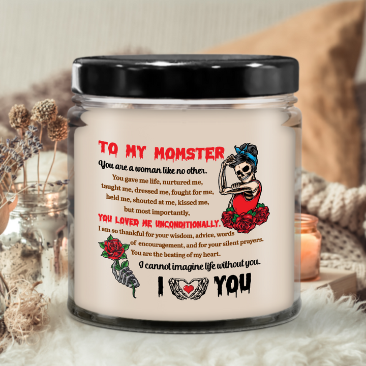 Halloween Candle - To My Momster: Your Silent Prayers