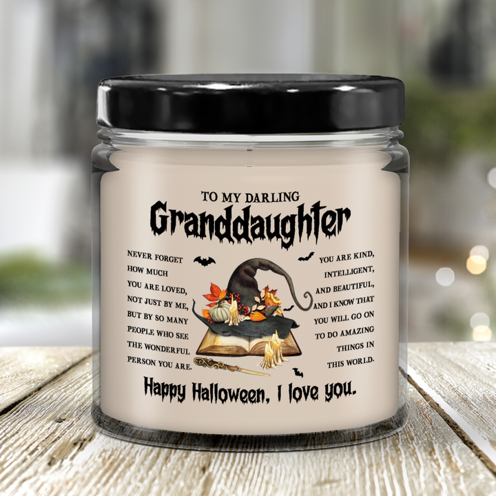 Halloween Candle - To My Granddaughter: A Wonderful Person