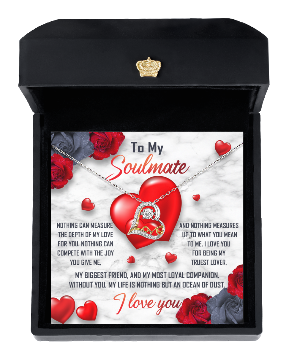 To My Soulmate Necklace My Truest Lover Gifts Ideas for Women Men Anniversary Valentine Gift Necklace For Wife From Husband Birthday Wedding New Baby