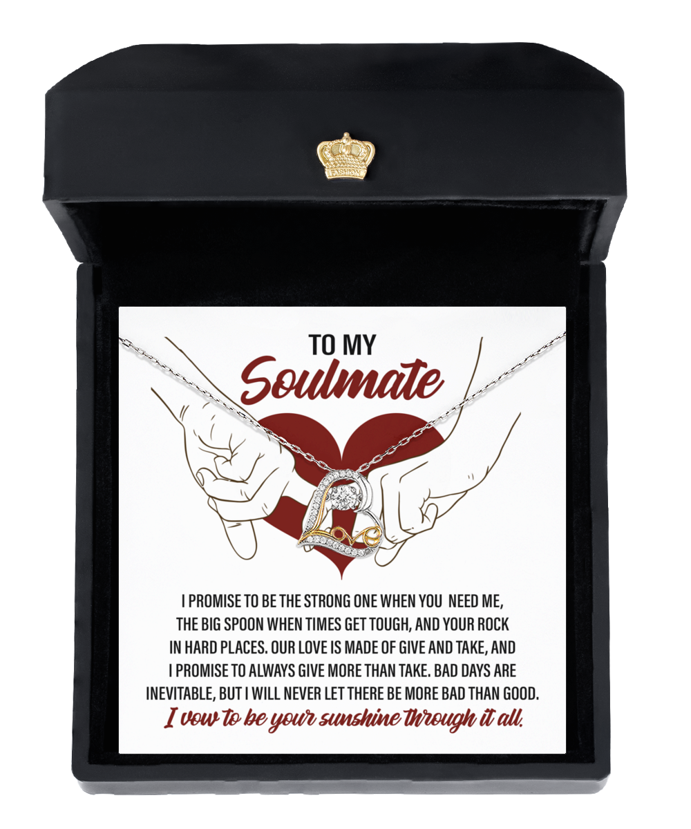 To My Soulmate I promise, Soulmate Gifts for Women Men, Anniversary Valentine Gift for Soulmate, Soulmate Necklace For Wife From Husband, Soulmate Gifts, Birthday Gifts For Wife, Birthday Gifts For Soulmate