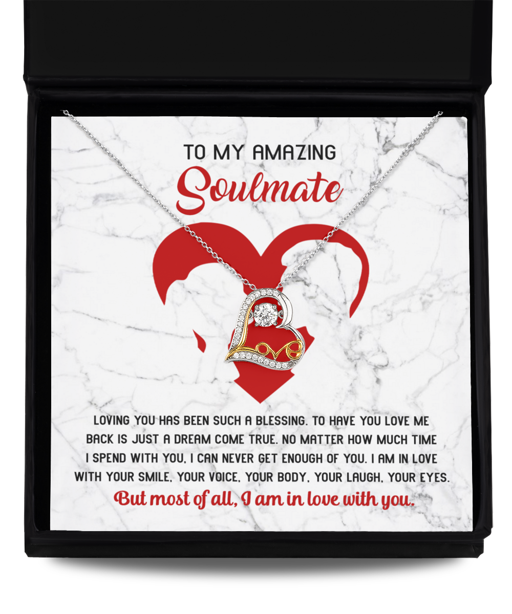 To My Amazing Soulmate Necklace Gifts Ideas for Women Men Anniversary Valentine Gift Necklace For Wife From Husband Birthday Wedding New Baby