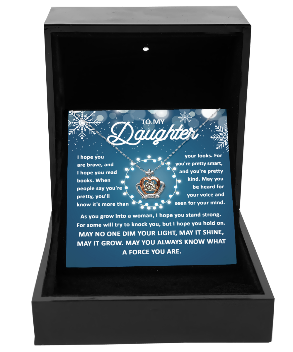 To My Daughter What A Force You Are, necklace, gift ideas, xmas, birthday, graduation, thanksgiving, new year, christmas