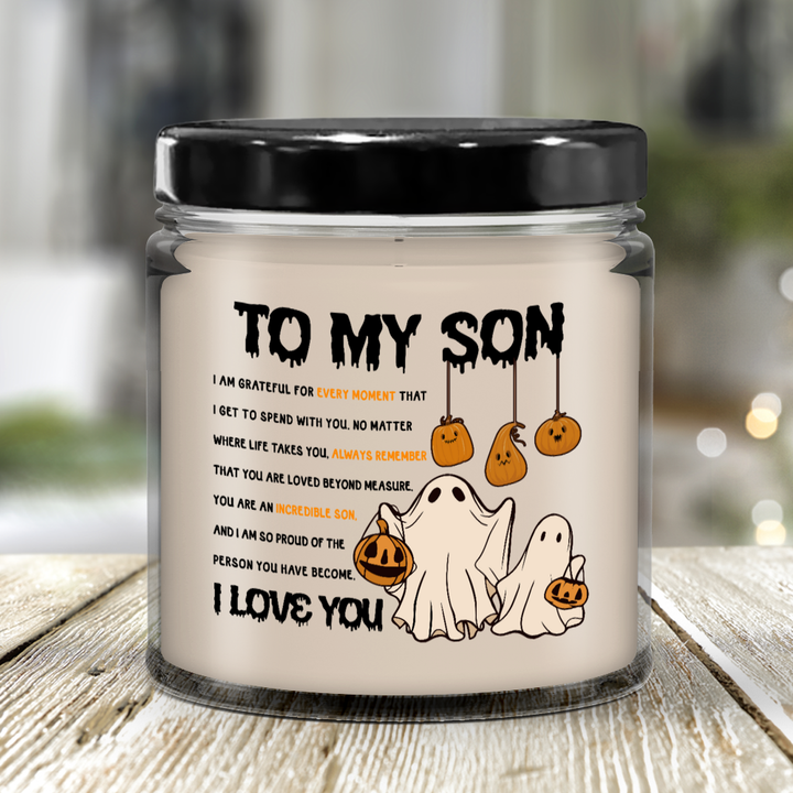 Halloween Candle - To My Son: An Incredible Son!