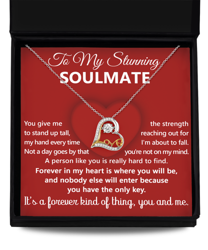 To My Stunning Soulmate In My Heart, Soulmate Gifts for Women Men, Anniversary Valentine Gift for Soulmate, Soulmate Necklace For Wife From Husband, Soulmate Gifts, Birthday Gifts For Wife, Birthday Gifts For Soulmate