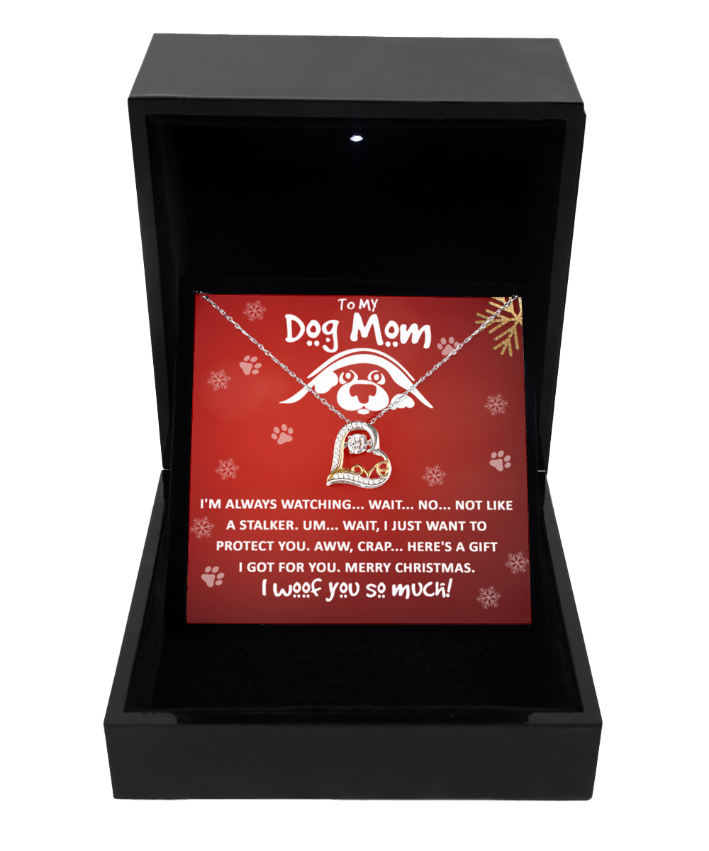 To my dog mom I woof you so much, gift ideas for mother, mummy, wife, necklace, xmas, birthday, graduation, thanksgiving, new year, christmas