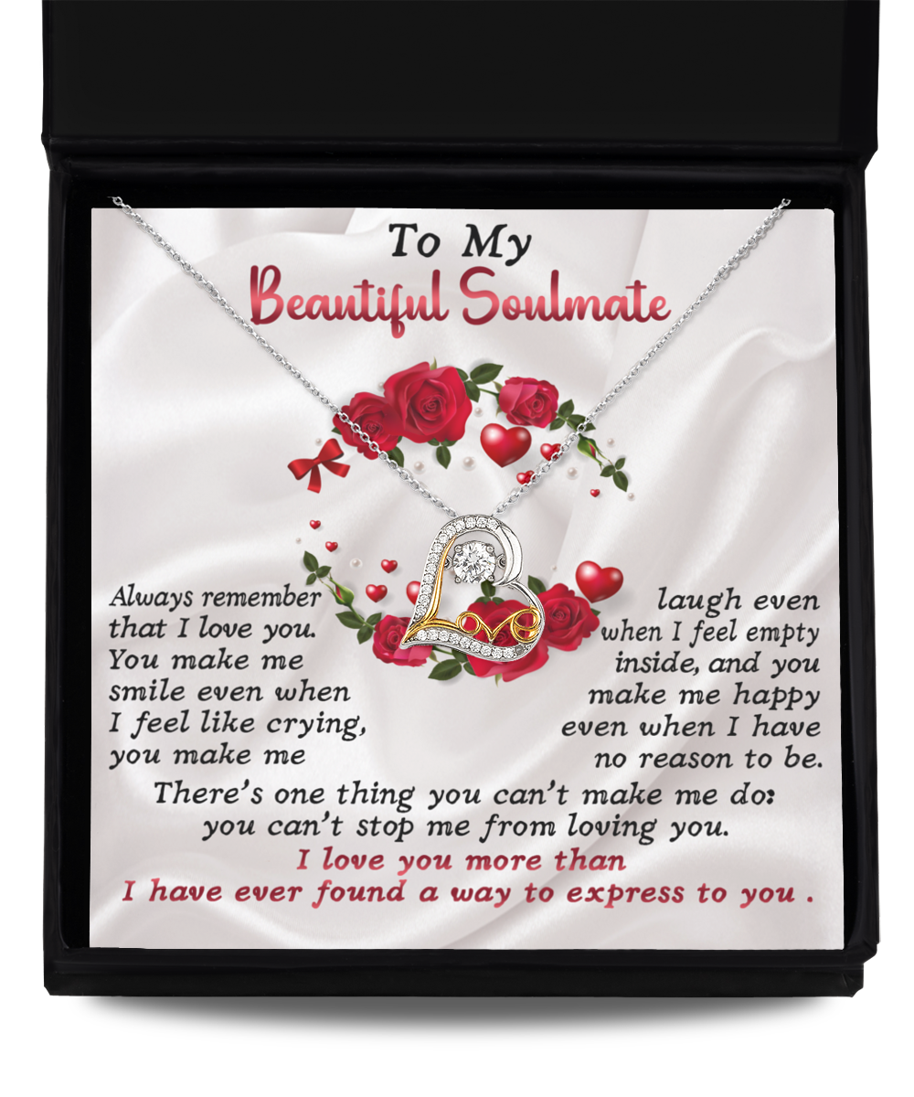 To My Beautiful Soulmate, Soulmate Gifts for Women Men, Anniversary Valentine Gift for Soulmate, My Soulmate Necklace, Necklace For Wife From Husband, Soulmate Gifts, Birthday Gifts For Wife, Birthday Gifts For Soulmate