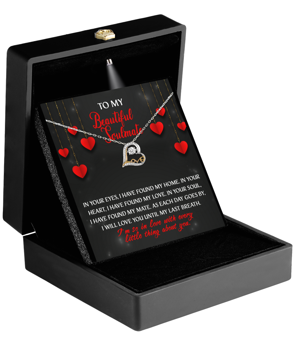 To My Beautiful Soulmate Love You Till My last Breadth Soulmate Gifts for Women Men, Anniversary Valentine Gift for Soulmate, My Soulmate Necklace, Necklace For Wife From Husband, Soulmate Gifts, Birthday Gifts For Wife, Birthday Gifts For Soulmate