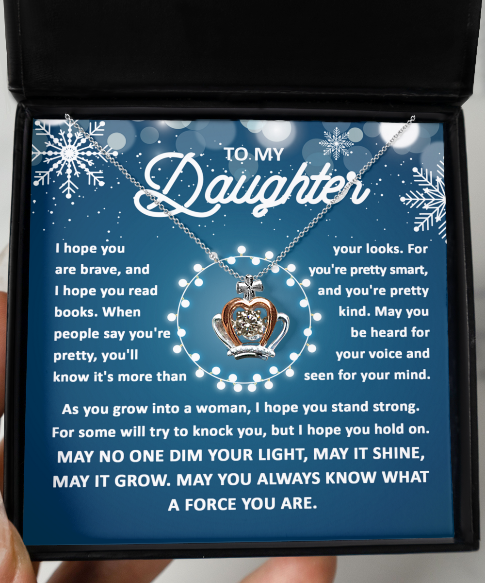 To My Daughter What A Force You Are, necklace, gift ideas, xmas, birthday, graduation, thanksgiving, new year, christmas